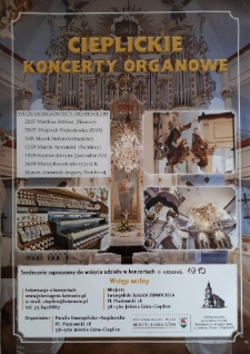 Cieplickie Koncerty Organowe - plakat [Dokument życia społecznego]