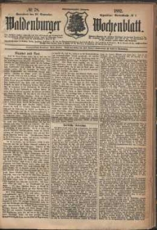 Waldenburger Wochenblatt, Jg. 28, 1882, nr 78