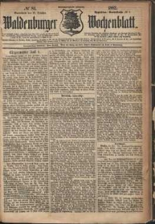 Waldenburger Wochenblatt, Jg. 28, 1882, nr 84