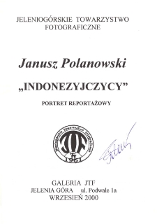 Janusz Polanowski - "Indonezyjczycy". Portret reportażowy - folder [Dokument Życia Społecznego]