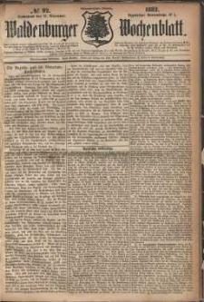 Waldenburger Wochenblatt, Jg. 28, 1882, nr 92