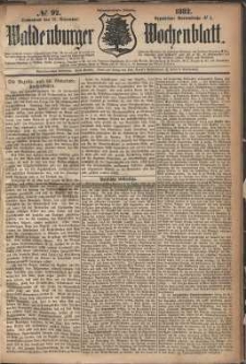 Waldenburger Wochenblatt, Jg. 28, 1882, nr 92