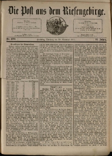 Die Post aus dem Riesengebirge, 1890, nr 270