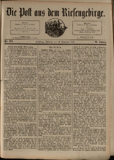 Die Post aus dem Riesengebirge, 1890, nr 271