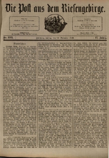 Die Post aus dem Riesengebirge, 1890, nr 273