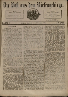 Die Post aus dem Riesengebirge, 1890, nr 274