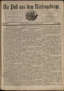 Die Post aus dem Riesengebirge, 1890, nr 277