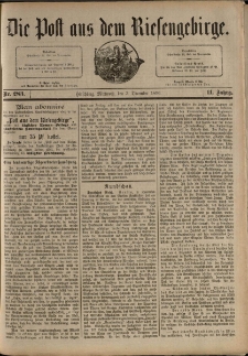 Die Post aus dem Riesengebirge, 1890, nr 283