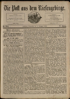 Die Post aus dem Riesengebirge, 1890, nr 284