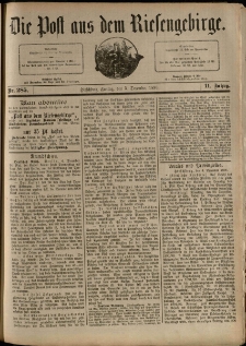 Die Post aus dem Riesengebirge, 1890, nr 285