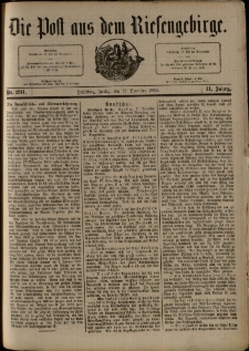Die Post aus dem Riesengebirge, 1890, nr 291