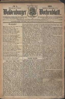 Waldenburger Wochenblatt, Jg. 29, 1883, nr 1