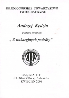 Andrzej Kędzia - "Z wakacyjnych podróży" - folder [Dokument Życia Społecznego]