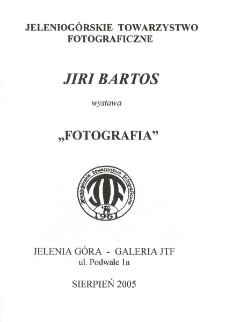 Jiří Bartoš - "Fotografia" - folder [Dokument Życia Społecznego]