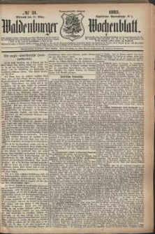 Waldenburger Wochenblatt, Jg. 29, 1883, nr 21