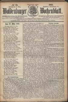 Waldenburger Wochenblatt, Jg. 29, 1883, nr 23
