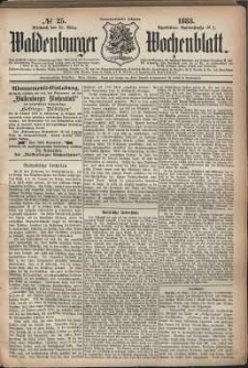 Waldenburger Wochenblatt, Jg. 29, 1883, nr 25