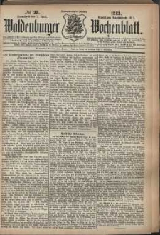 Waldenburger Wochenblatt, Jg. 29, 1883, nr 28