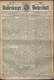 Waldenburger Wochenblatt, Jg. 29, 1883, nr 32