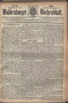 Waldenburger Wochenblatt, Jg. 29, 1883, nr 34