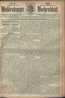 Waldenburger Wochenblatt, Jg. 29, 1883, nr 51