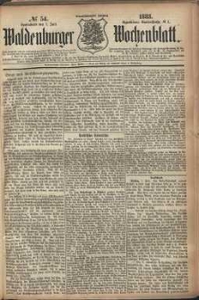 Waldenburger Wochenblatt, Jg. 29, 1883, nr 54