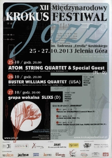 XII Międzynarodowy Krokus Jazz Festiwal - plakat [Dokument życia społecznego]