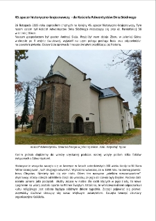45.spacer historyczno-krajoznawczy - do Kościoła Adwentystów Dnia Siódmego [Dokument elektroniczny]