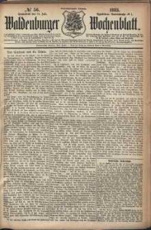 Waldenburger Wochenblatt, Jg. 29, 1883, nr 56