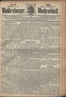 Waldenburger Wochenblatt, Jg. 29, 1883, nr 57