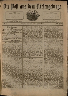 Die Post aus dem Riesengebirge, 1891, nr 2