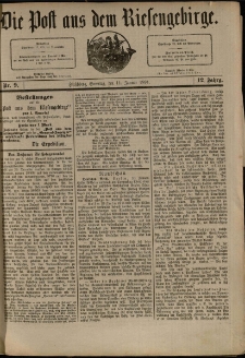 Die Post aus dem Riesengebirge, 1891, nr 9