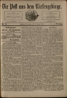 Die Post aus dem Riesengebirge, 1891, nr 12