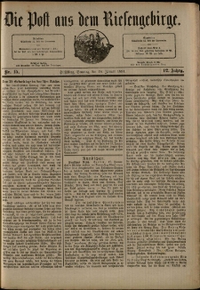 Die Post aus dem Riesengebirge, 1891, nr 15