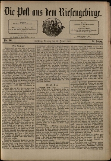 Die Post aus dem Riesengebirge, 1891, nr 16