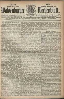 Waldenburger Wochenblatt, Jg. 29, 1883, nr 63