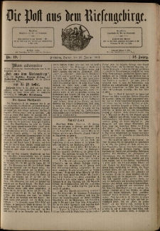 Die Post aus dem Riesengebirge, 1891, nr 19