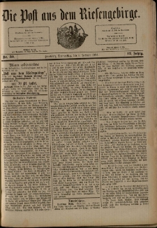 Die Post aus dem Riesengebirge, 1891, nr 30