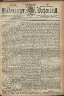 Waldenburger Wochenblatt, Jg. 29, 1883, nr 65
