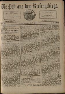 Die Post aus dem Riesengebirge, 1891, nr 32