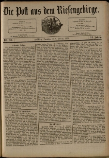 Die Post aus dem Riesengebirge, 1891, nr 33