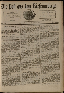 Die Post aus dem Riesengebirge, 1891, nr 34