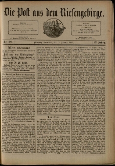 Die Post aus dem Riesengebirge, 1891, nr 38