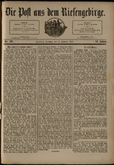 Die Post aus dem Riesengebirge, 1891, nr 39