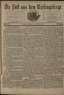 Die Post aus dem Riesengebirge, 1891, nr 47
