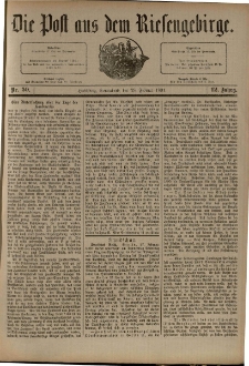 Die Post aus dem Riesengebirge, 1891, nr 50