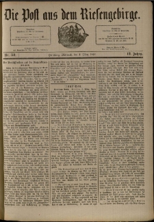 Die Post aus dem Riesengebirge, 1891, nr 53