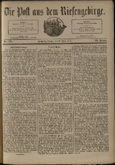 Die Post aus dem Riesengebirge, 1891, nr 55