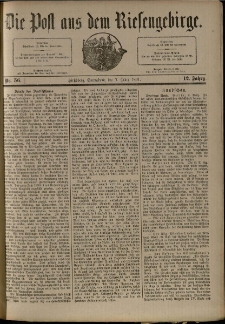 Die Post aus dem Riesengebirge, 1891, nr 56