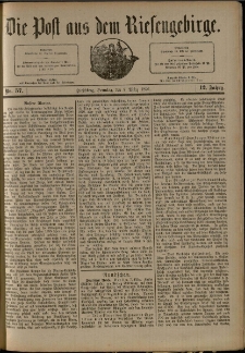 Die Post aus dem Riesengebirge, 1891, nr 57